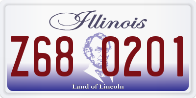 IL license plate Z680201