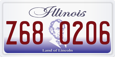 IL license plate Z680206