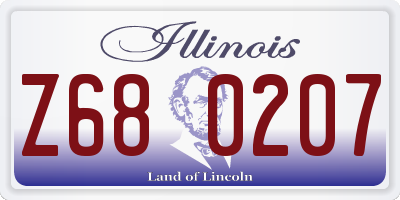IL license plate Z680207