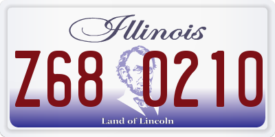 IL license plate Z680210