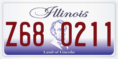 IL license plate Z680211