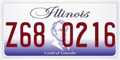 IL license plate Z680216
