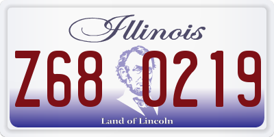 IL license plate Z680219