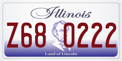 IL license plate Z680222