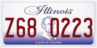 IL license plate Z680223