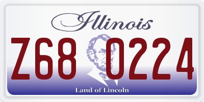 IL license plate Z680224