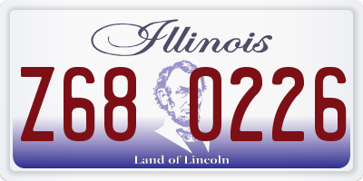 IL license plate Z680226