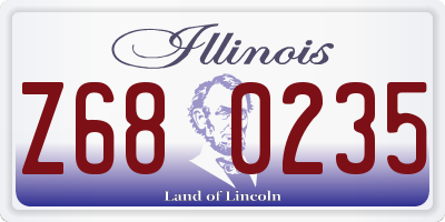 IL license plate Z680235