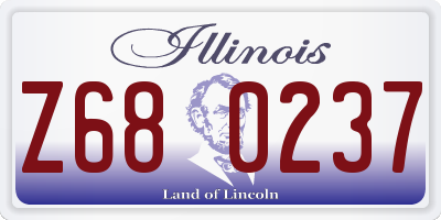 IL license plate Z680237