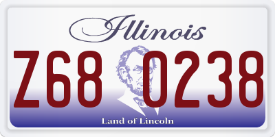 IL license plate Z680238