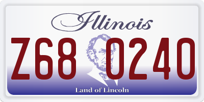 IL license plate Z680240