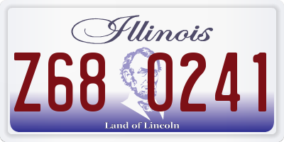 IL license plate Z680241