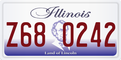 IL license plate Z680242
