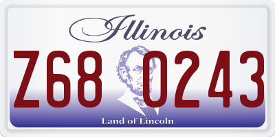 IL license plate Z680243