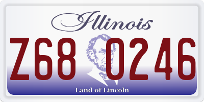 IL license plate Z680246