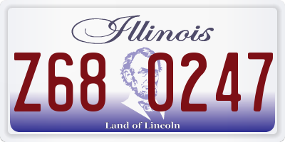 IL license plate Z680247