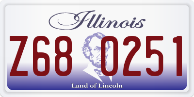 IL license plate Z680251