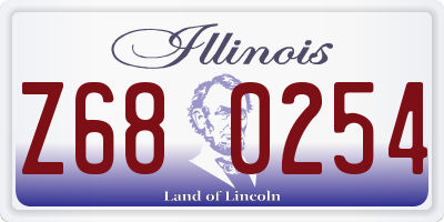 IL license plate Z680254