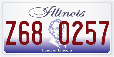 IL license plate Z680257