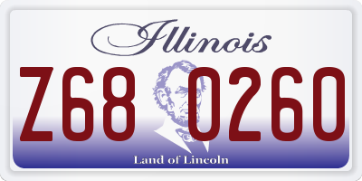 IL license plate Z680260