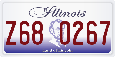 IL license plate Z680267