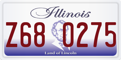 IL license plate Z680275