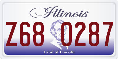 IL license plate Z680287