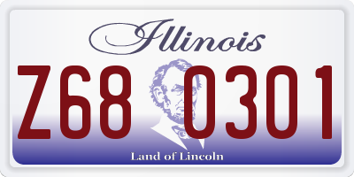 IL license plate Z680301