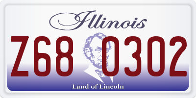 IL license plate Z680302