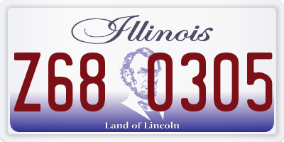 IL license plate Z680305