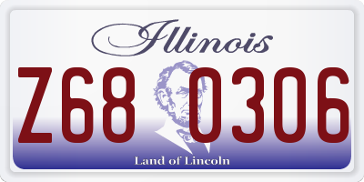 IL license plate Z680306
