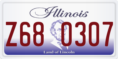 IL license plate Z680307