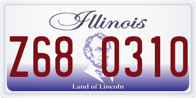 IL license plate Z680310