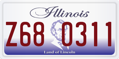 IL license plate Z680311