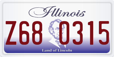 IL license plate Z680315