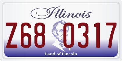IL license plate Z680317
