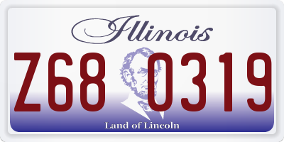 IL license plate Z680319