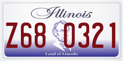 IL license plate Z680321