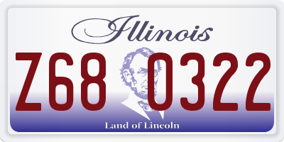 IL license plate Z680322