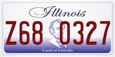 IL license plate Z680327