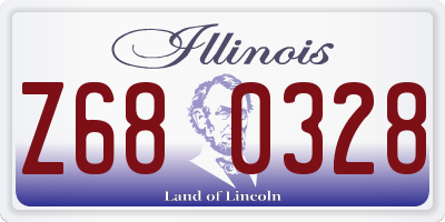 IL license plate Z680328