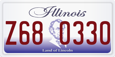 IL license plate Z680330