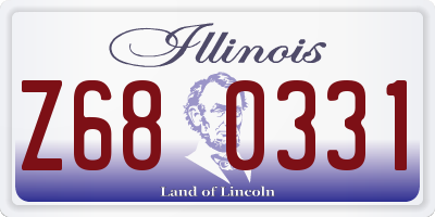 IL license plate Z680331