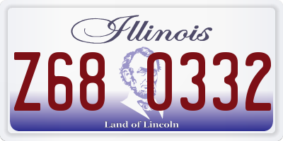 IL license plate Z680332