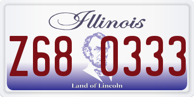 IL license plate Z680333