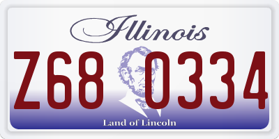 IL license plate Z680334