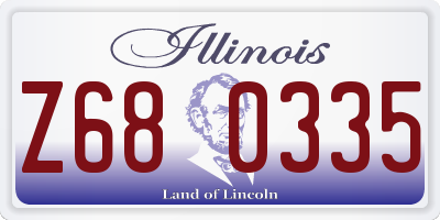 IL license plate Z680335