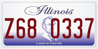 IL license plate Z680337