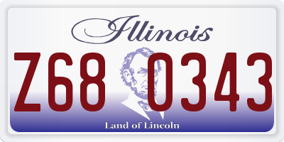 IL license plate Z680343