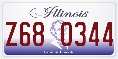 IL license plate Z680344